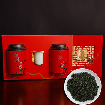 Jingyao duck shit fragrant single cluster tea gift box gift box high mountain tieguanyin tea wuyi dahongpao factory direct sales green tieguanyin 125g 2 cans total 250g gift box