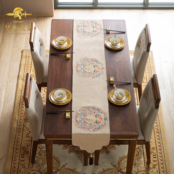 Chu hengli royal north american black walnut solid wood dining table and chair combination solid brass light luxury new chinese style furniture modern sideboard 1.4m black walnut dining table