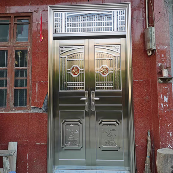 Jrb jiaruibao 304 stainless steel door double door rural household double door self-built house painted villa roman column double door double door style 2