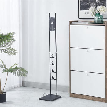 Suitable for dyson vacuum cleaner storage rack accessories hanger dyson charging rack floor-standing punch-free bracket black universal wheeled version