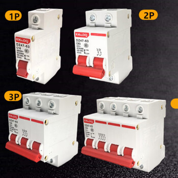 Gjxbp air switch dz47631p3p4pc16a20a32a40a63a small circuit breaker myfs 1p 63a