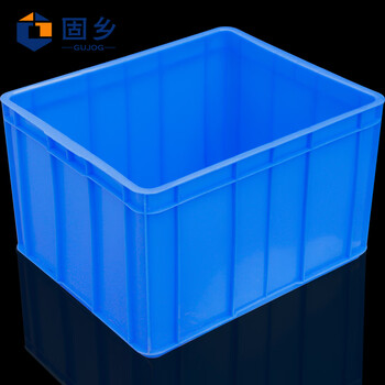Guxiang turnover box thickened rectangular logistics storage box plastic box large turtle box plastic storage basket blue a10# box 600*485*355mm