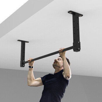 East ceiling ceiling balcony horizontal bar pull-up device home indoor height adjustable single rod rack fitness equipment k155-1 (98cm exercise bar)