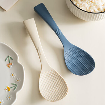 Onlycook vertical silicone rice spoon food grade non-stick rice spoon home kitchen rice cooker rice shovel beige/1