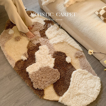 Flash mat carpet, bedroom non-shedding bedside blanket, thickened small carpet, master bedroom bay window mat, light luxury bedside blanket