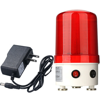 Pioneer rechargeable alarm light, warning light, flash, rotate, flash, light, sound, magnetic alarm rechargeable - red bzcd-01j with sound