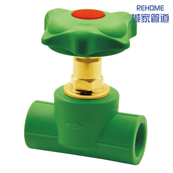 Rehome pp-r water pipe ag+ silver antibacterial pipe emerald green series stop valve 25mm diameter