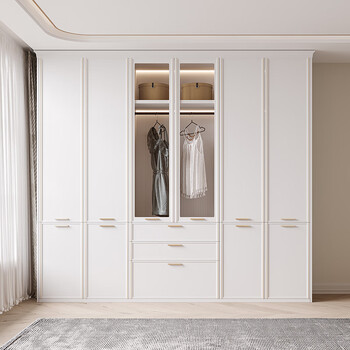 Oubli wardrobe customization whole house customized bedroom cloakroom storage cabinet clothing storage cabinet wardrobe bedroom cabinet customized gold the actual payment can be deducted from the equal amount of the purchase price