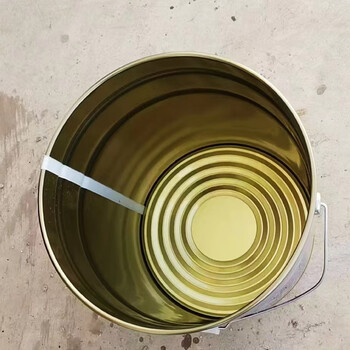 Empty paint bucket, paint bucket, chemical iron bucket, asphalt paint bucket, iron bucket, flower basket bucket, garbage fire bucket, hoop, white pull bucket (yellow inside), 18 liters with lid