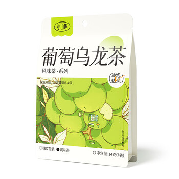 Xiaoshannong fruit tea cold brew tea bag brewing flower and fruit tea bag tea grape peach oolong souvenir drink newly upgraded grape oolong tea 7 packs/bag