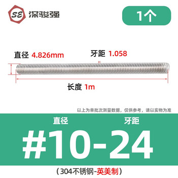 Tlxt american-made 304 stainless steel thread rod 1 meter/thread rod/screw #6 #10 1/4 5/16 3/8 3/4 #10-24*1 meter