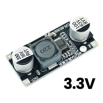 Dc-dc dc step-down power supply module voltage stabilizing board 60v 3a to 3.3/5/12/24v output adjustable fixed output 3.3v