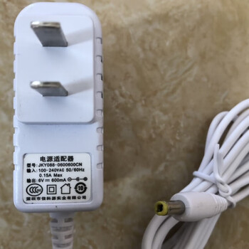 Suitable for electronic power cord dc 6v600ma power adapter jky088-0600600 small mouth 4.0mm