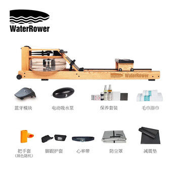 Waterrower imported from the united states, household water resistance rowing machine, fitness equipment, fat reduction, indoor intelligent comprehensive large set, ash wood naturally has logo comprehensive large set