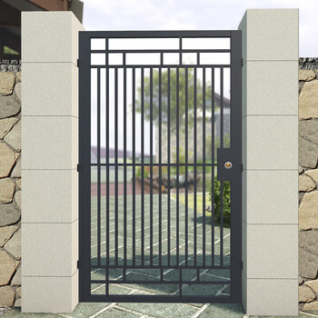 Qilicai courtyard garden door country double door single door outdoor galvanized door outdoor villa door wrought iron stainless steel small door style 1