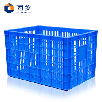 Guxiang thickened plastic box (turnover basket) turnover box vegetable/logistics box storage clothing factory express storage warehouse storage classification basket extra large blue no. 1 830*630*500mm can be customized
