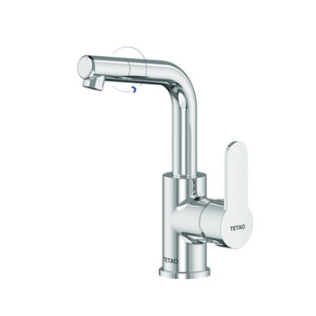 Tetao pure copper basin faucet, 360-degree rotation, anti-corrosion, wear-resistant and anti-freeze, above-ground hot and cold faucet