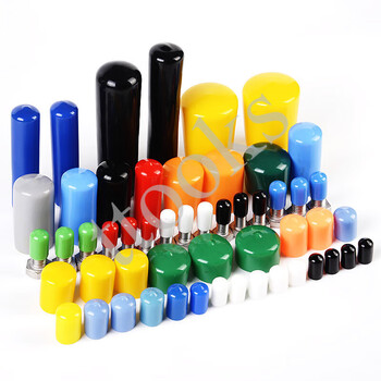 Sdffkos rubber protective cap screw protective sleeve plastic sleeve steel pipe sealing cap anti-collision plug threaded pipe sleeve rubber protective sleeve 50mm