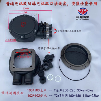 Y/y2 explosion-proof motor junction box modification special for ordinary motor safety rectification double port 130132