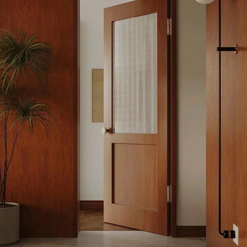 Customized medieval wind tunnel wooden door glass door bathroom kitchen door bedroom door set door solid wood door flat door solid wood painted cave door
