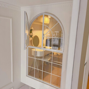 Vinoa retro iron old-fashioned window renovation restaurant cafe decoration style loft lighting simple casement window self-installation a66 square meters mainland china