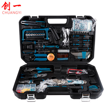 Chuangyi manual toolbox household multifunctional hardware tool set 108 pieces complete storage home plumber repair home essential 108 piece set