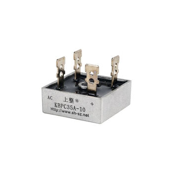 Shanghai shanghai kbpc35-10 rectifier bridge kbpc25 20a single-phase bridge rectifier 10a 1000v bridge stack kbpc35a-10