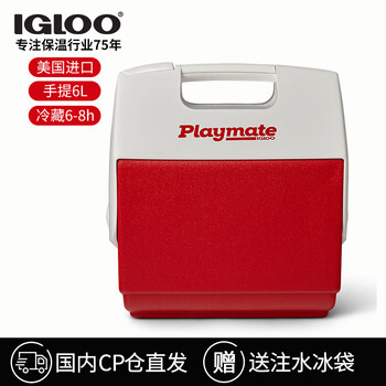 Iglooigloo imported outdoor mini incubator car-mounted breast milk food and medicine insulation and fresh-keeping camping refrigerator 6l portable 6l-red