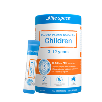 Life space children's probiotic vermicelli for children aged 3 to 12 years old contains live bacteria to enhance self-protection 30 sticks/can imported from australia