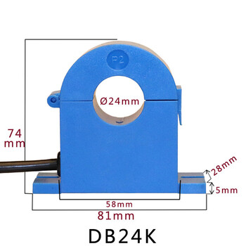 Customized applicable opening and closing current transformer three-phase opening open type 100/5 600/50/5 300/515 aperture 25mm blue 50a/5a