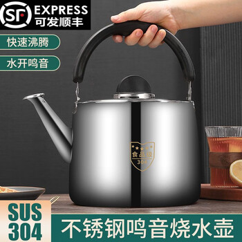 Rexton kettle 304 stainless steel thickened gas kettle large capacity household whistle gas stove induction cooker tea kettle huge thick european style very small boil 1.5l water 3l not plugged in