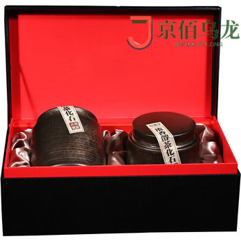 Yanhai strong aromatic tea fossil broken silver double pot gift box pottery pot ripe tea 800g default 1