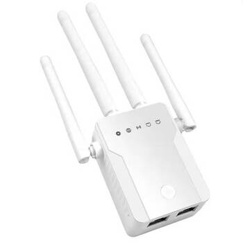 Through-wall wireless repeater 300m/1200mbps dual-band routing smart wireless wifi signal amplifier us standard white 300m expansion