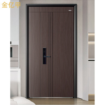 Jinyi dun door industry (g37 shiyi) class a simulated wood grain entry door, one-touch open smart lock supports private customization g37 shiyi double door
