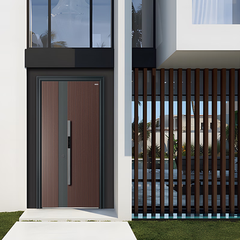 Jinyijia door industry (a29 meng meng) finely carved board and wood grain splicing entrance door large screen smart lock supports private customization a29 meng meng single door