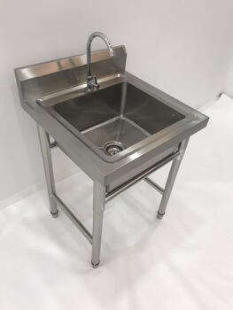 Ba gang can thicken the sink, vegetable sink, dishwasher, kitchen size, dishwashing, customized double basin commercial pool, single stainless steel, single basin sink 60*60*80cm
