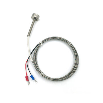 K-type magnetic thermocouple strong magnet with high temperature resistance of 450 degrees surface adsorption temperature probe pt100 sensor k-type 1 meter wire (strong magnet with high temperature resistance of 450 degrees