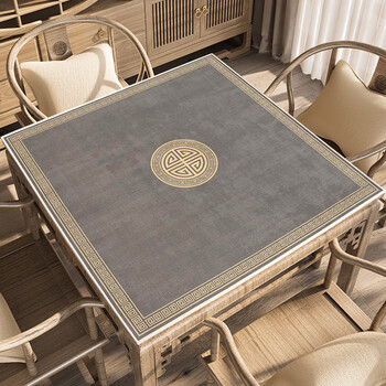 Tianyi mahjong tablecloth mat thickened silencer hand-rubbed eight immortals table mat square square tablecloth poker special mat elegant 80*80cm