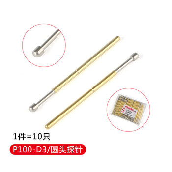Test probe p100 retractable spring thimble huaronghua circuit board burning chip round head flat head needle sleeve p100-d3/round head