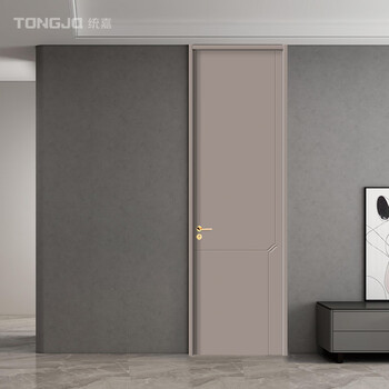 Tongjia mercury series shoal coco carved shape solid wood composite door