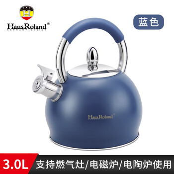 German hausroland kettle open flame 304 stainless steel kettle gas gas induction cooker household a-786-/blue 3l 3l