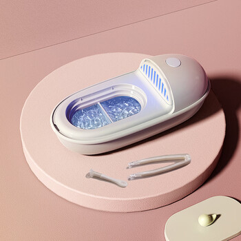 Eyekan contact lens cleaner integrated blue light electric ultrasonic contact lens box automatic cleaning machine instrument charging dream boat-blu-ray version hl2158-1