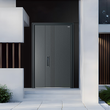 Jinyijia door industry (a30 menghua) class a safety door carved board wood grain transfer entrance door supports private customization a30 menghua single door