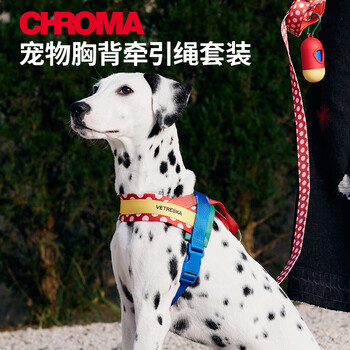Unblocked chroma pet harness leash set dog walking rope large, medium and small dog pet leash chroma leash - yellow l