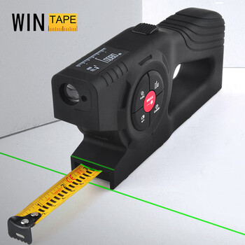 Wintape digital display laser range finder laser tape measure three-in-one intelligent electronic measuring ruler multi-functional engineering measurement room black digital display laser tape measure 50 meters