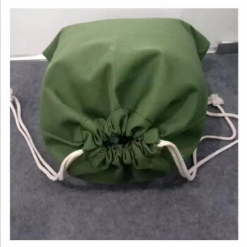 Large-capacity express delivery bag extra thick canvas storage bag durable canvas drawstring bag moving packing bag cloth bag small size 34*49cm military green