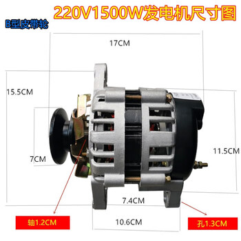 Pupan pulley type 2201500 small brushless constant voltage line package household lighting alternator 220v1500w generator