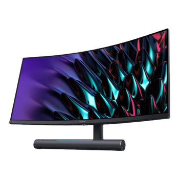 95% new huawei (huawei) 34-inch curved monitor wqhd 190hz hairtail screen fast lcd 1ms type-c soundbar stereo field touch light bar gaming e-sports
