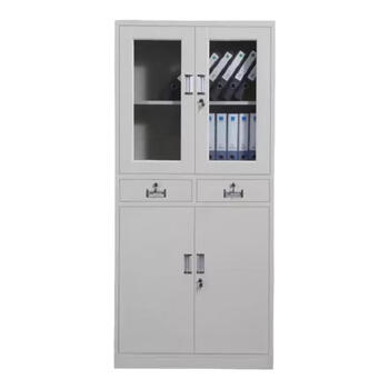 Tianlixing office file cabinet iron cabinet multi-layer information cabinet glass door iron cabinet voucher storage storage file display double lock medium two buckets 0.2mm