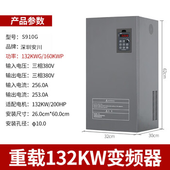 Heavy-duty inverter three-phase 45/55/75/90/110/132/160/185/200/220k heavy-duty 132kw heavy-duty inverter 380v